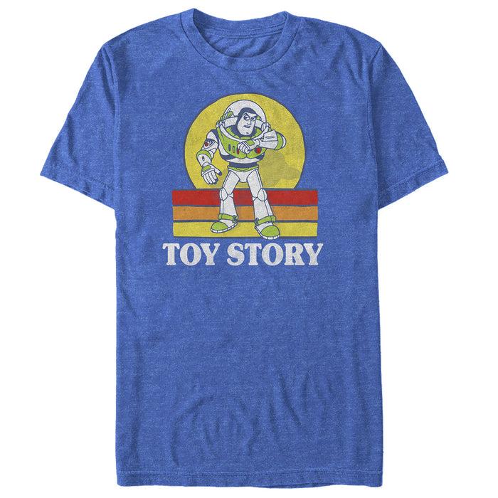 fifth sun Men's Toy Story Retro Striped Buzz Lightyear T-Shirt