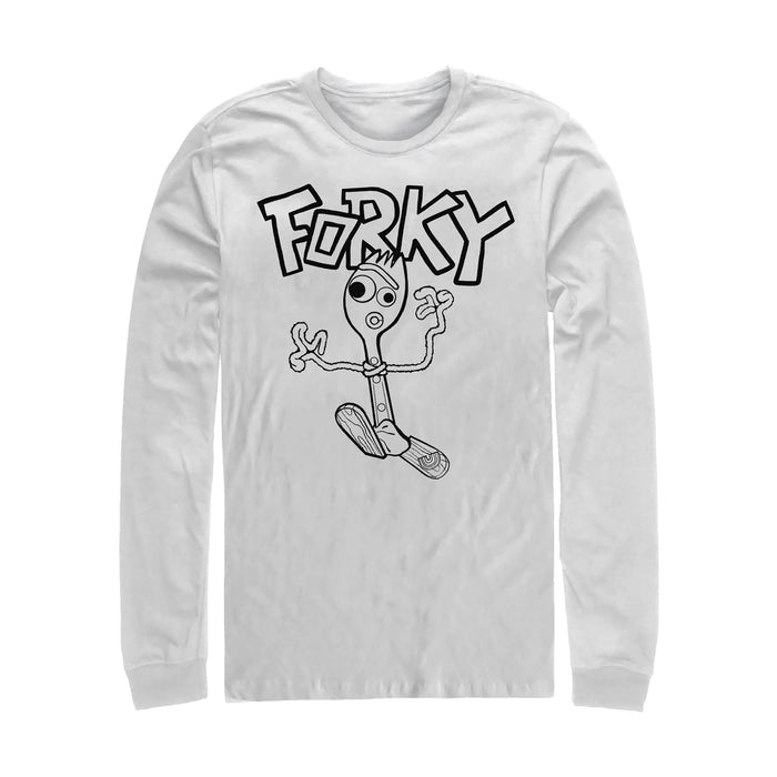 fifth sun Men's Toy Story Running Forky Long Sleeve Shirt