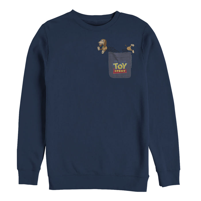 fifth sun Men's Toy Story Slinky Dog Pocket Print Sweatshirt