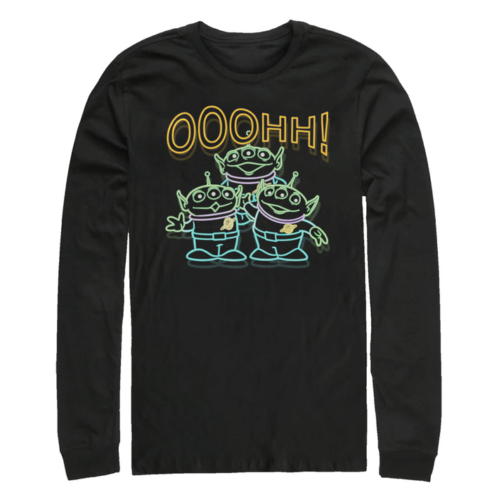 fifth sun Men's Toy Story Squeeze Toy Aliens Long Sleeve Shirt