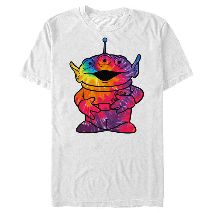 fifth sun Men's Toy Story Tie-Dye Squeeze Alien T-Shirt
