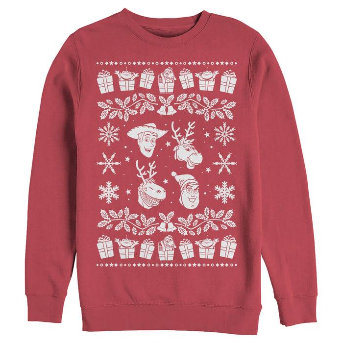 fifth sun Men's Toy Story Ugly Christmas Toys Sweatshirt