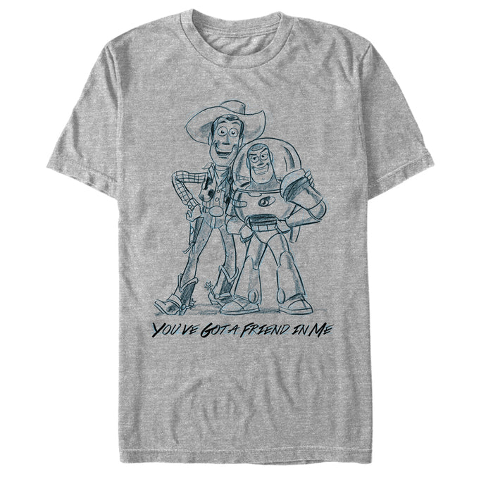 fifth sun Men's Toy Story Woody and Buzz Friends T-Shirt