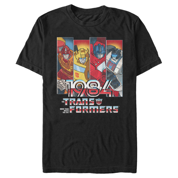 fifth sun Men's Transformers Autobots 1984 Character Panels T-Shirt