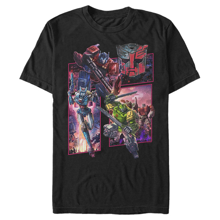 fifth sun Men's Transformers Autobots Character Panels T-Shirt