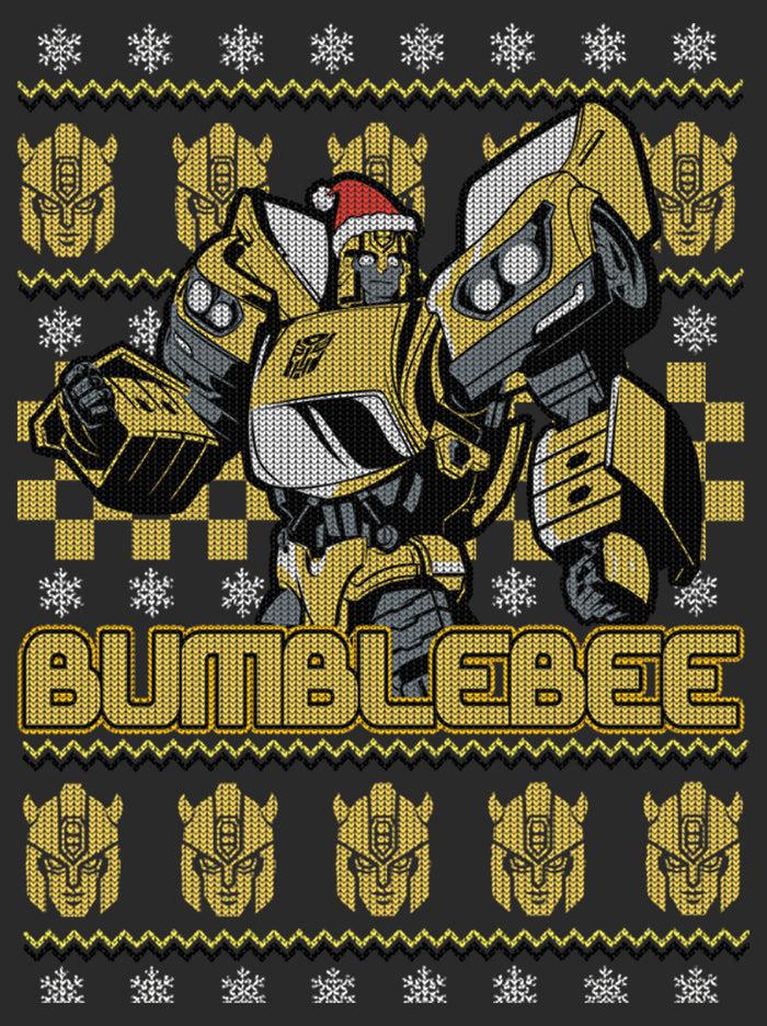 Fifth Sun Men's Transformers Bumblebee Ugly Xmas T-Shirt