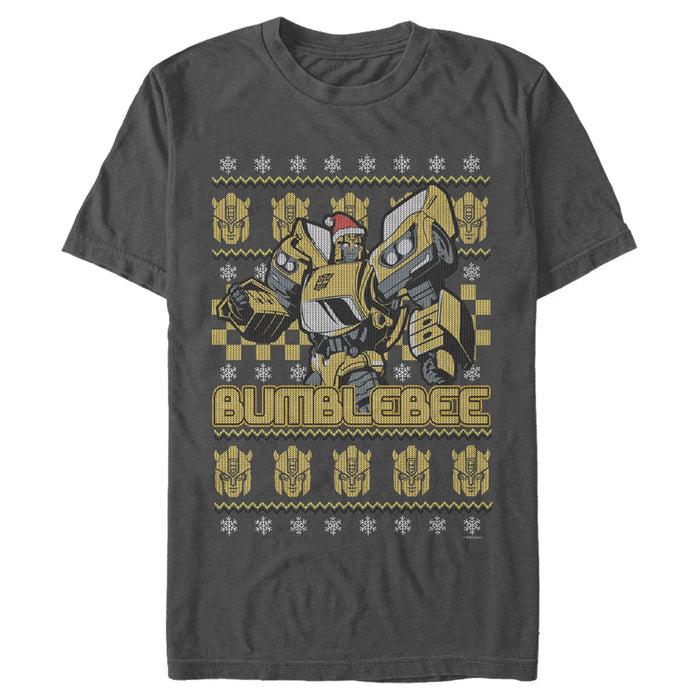 fifth sun Men's Transformers Bumblebee Ugly Xmas T-Shirt