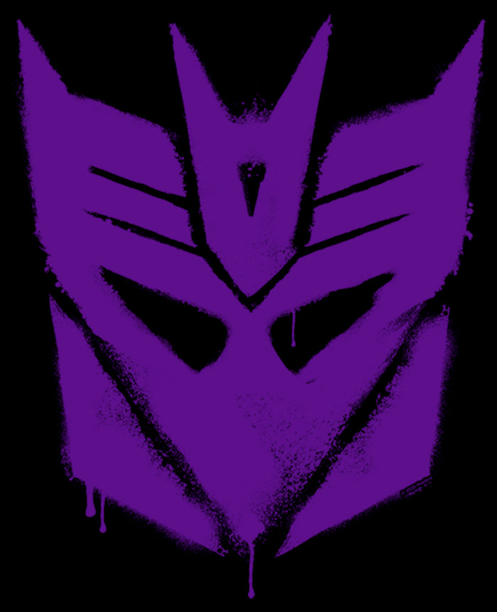 Fifth Sun Men's Transformers Decepticon Graffiti Logo T-Shirt