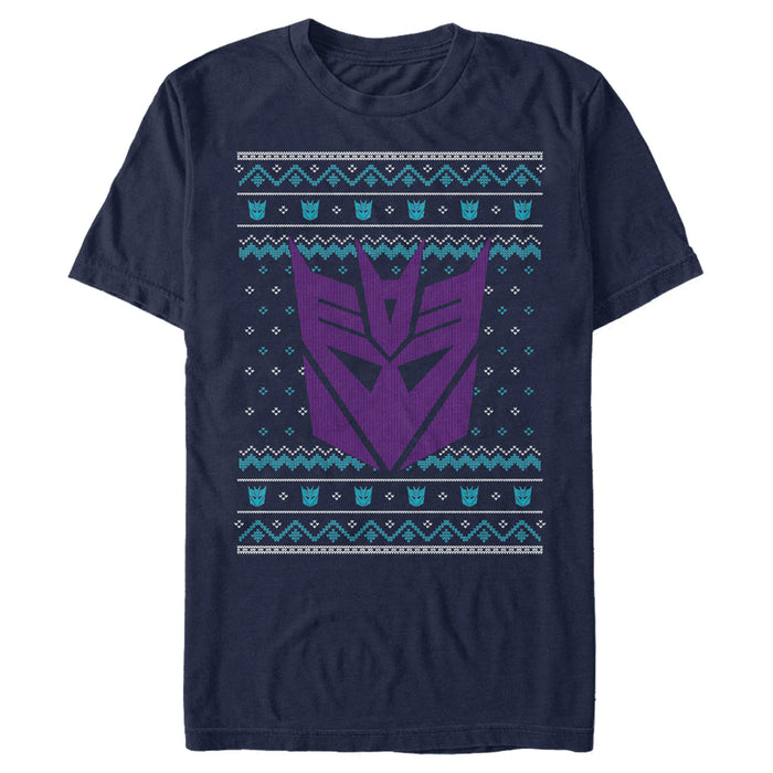 fifth sun Men's Transformers Decepticon Logo Ugly Xmas T-Shirt