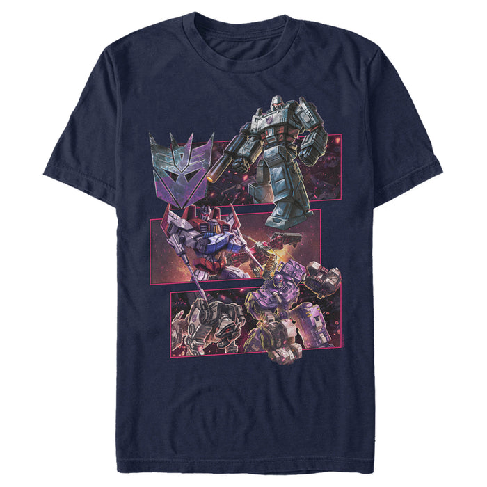 fifth sun Men's Transformers Decepticons Character Panels T-Shirt