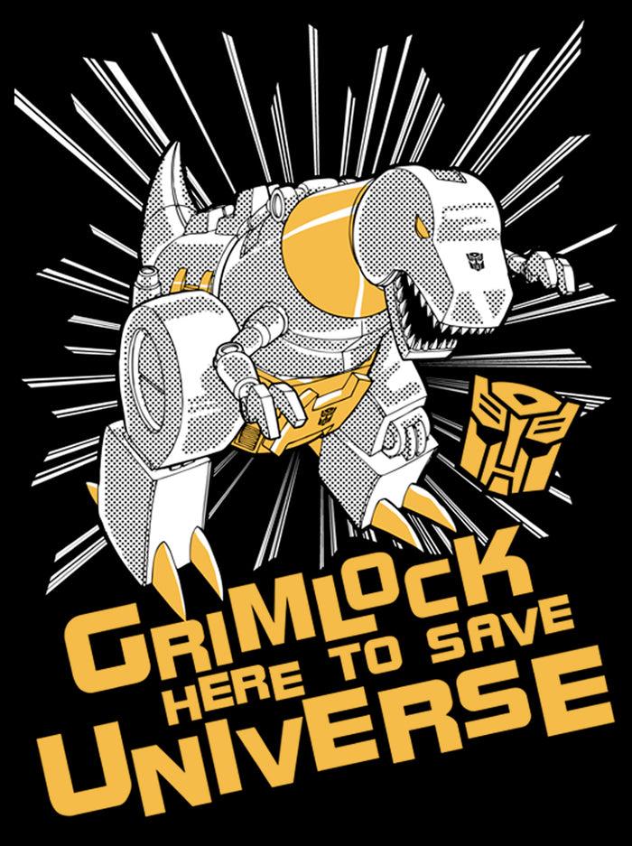 Fifth Sun Men's Transformers Grimlock Saves The Universe T-Shirt