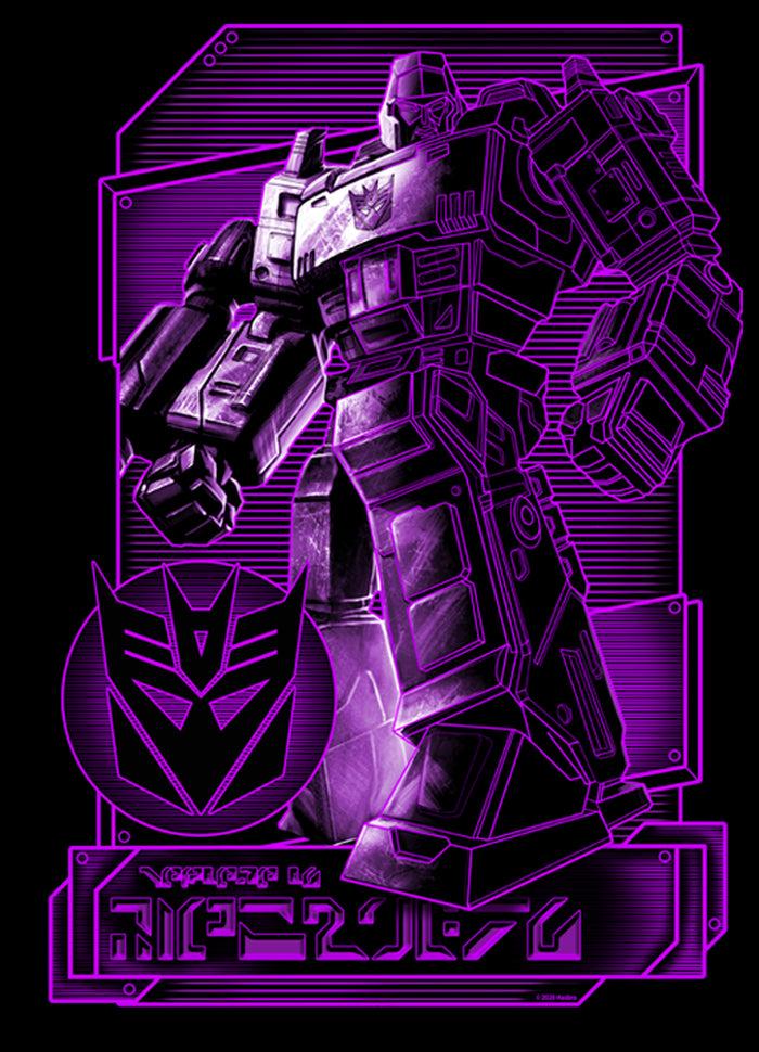 Fifth Sun Men's Transformers Megatron Digital Outline T-Shirt