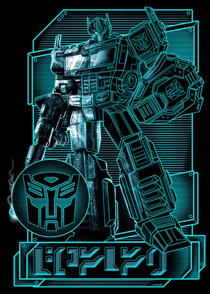 Fifth Sun Men's Transformers Optimus Prime Digital Outline T-Shirt