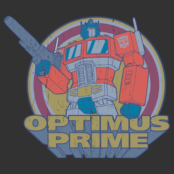 Fifth Sun Men's Transformers Optimus Prime Retro Circle T-Shirt