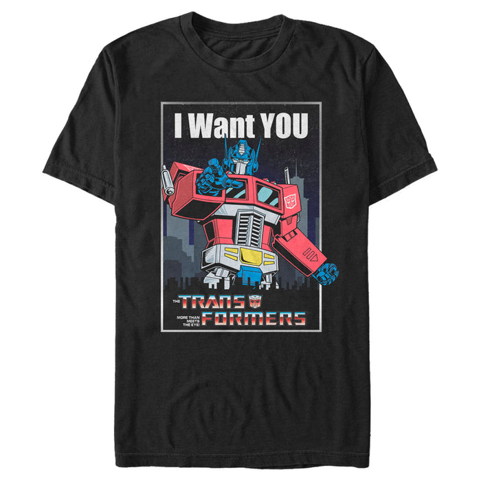 fifth sun Men's Transformers Optimus Prime Wants You T-Shirt