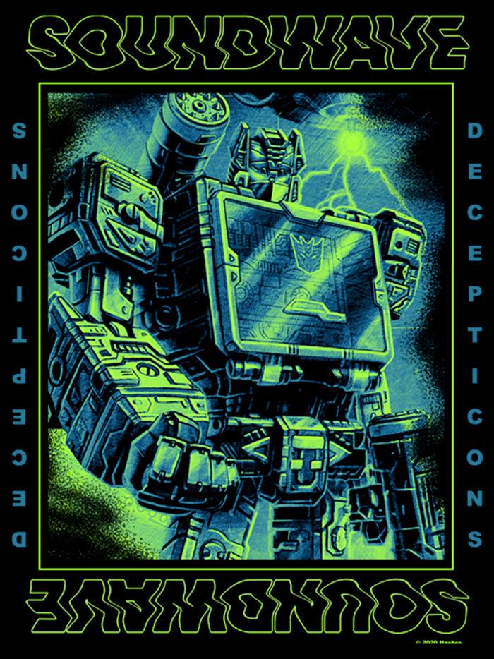 Fifth Sun Men's Transformers Soundwave Lightning Waves T-Shirt