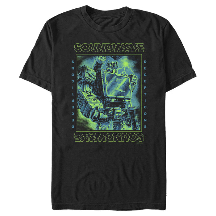 fifth sun Men's Transformers Soundwave Lightning Waves T-Shirt
