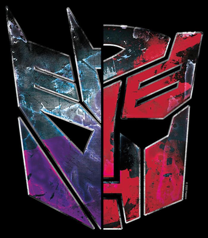 Fifth Sun Men's Transformers Split Bot Logo T-Shirt