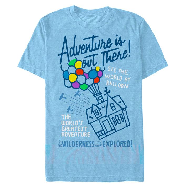 fifth sun Men's Up See the World by Balloon T-Shirt
