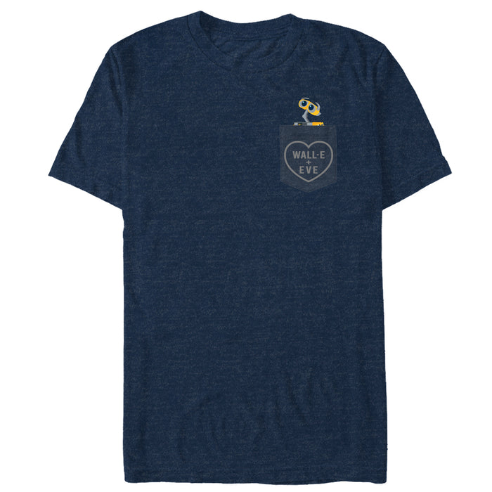 fifth sun Men's Wall-E Valentine Heart Pocket T-Shirt