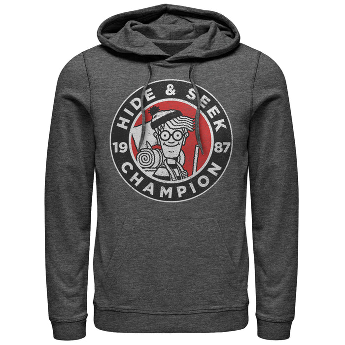 fifth sun Men's Where's Waldo Hide and Seek Champion Pull Over Hoodie