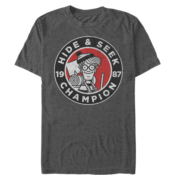 fifth sun Men's Where's Waldo Hide and Seek Champion T-Shirt