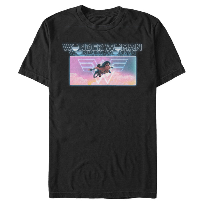 fifth sun Men's Wonder Woman 1984 Fly in the Clouds T-Shirt