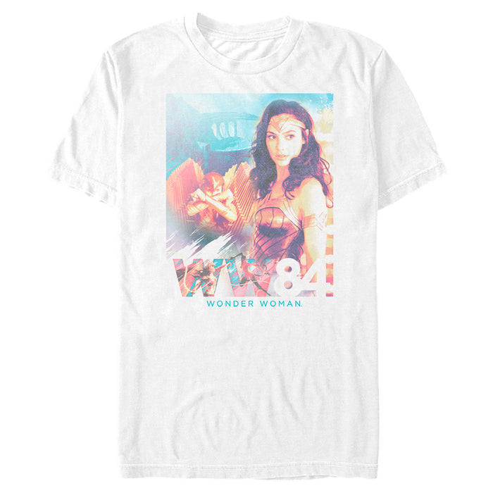fifth sun Men's Wonder Woman 1984 WW84 Collage T-Shirt