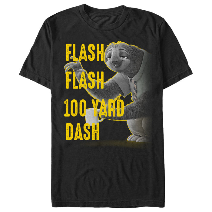 fifth sun Men's Zootopia Sloth Flash 100 Yard Dash T-Shirt