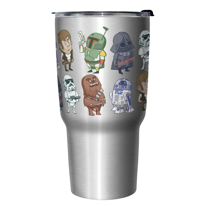 Fifth Sun Star Wars Cute Cartoon Characters Stainless Steel Tumbler With Lid