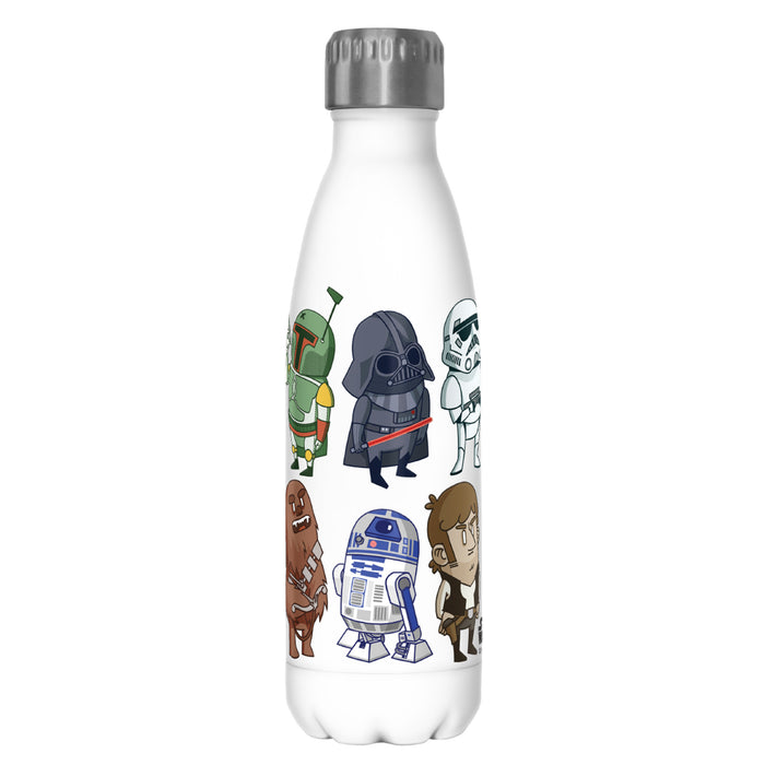 fifth sun Star Wars Doodle Character Grid Stainless Steel Water Bottle