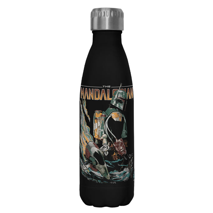 fifth sun Star Wars: The Mandalorian Retro Logo Stainless Steel Water Bottle