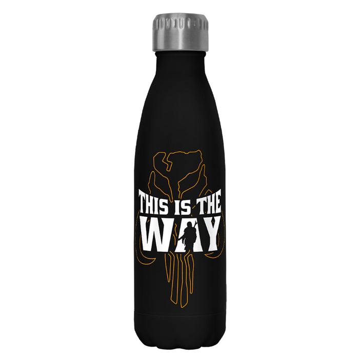 fifth sun Star Wars: The Mandalorian The Way Silhouette Stainless Steel Water Bottle
