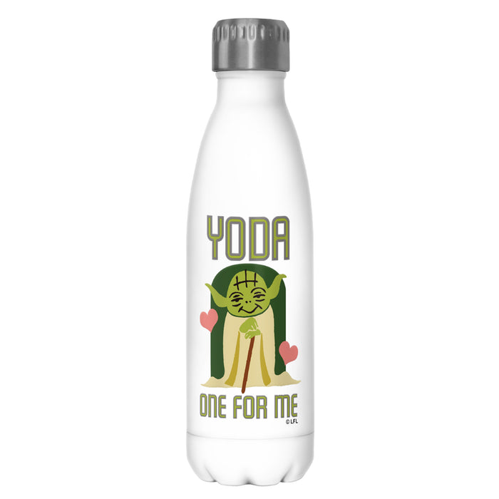 fifth sun Star Wars Valentine's Day Yoda One For Me Stainless Steel Water Bottle