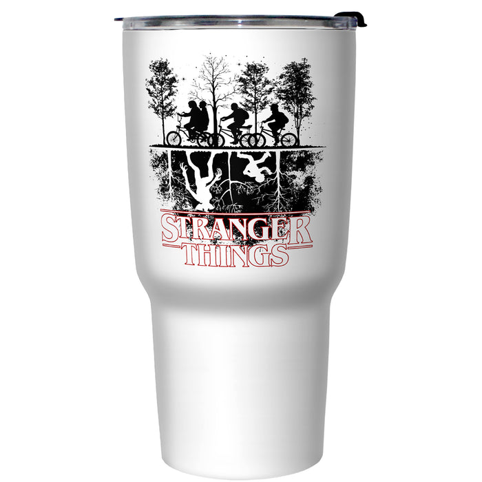 Fifth Sun Stranger Things Biking Logo Stainless Steel Tumbler With Lid