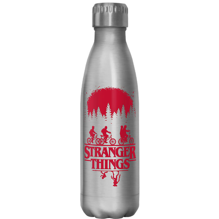 Fifth Sun Stranger Things Black And Red Main Poster Stainless Steel Water Bottle