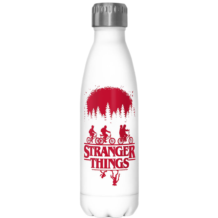Fifth Sun Stranger Things Black And Red Main Poster Stainless Steel Water Bottle
