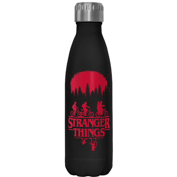 fifth sun Stranger Things Black and Red Main Poster Stainless Steel Water Bottle