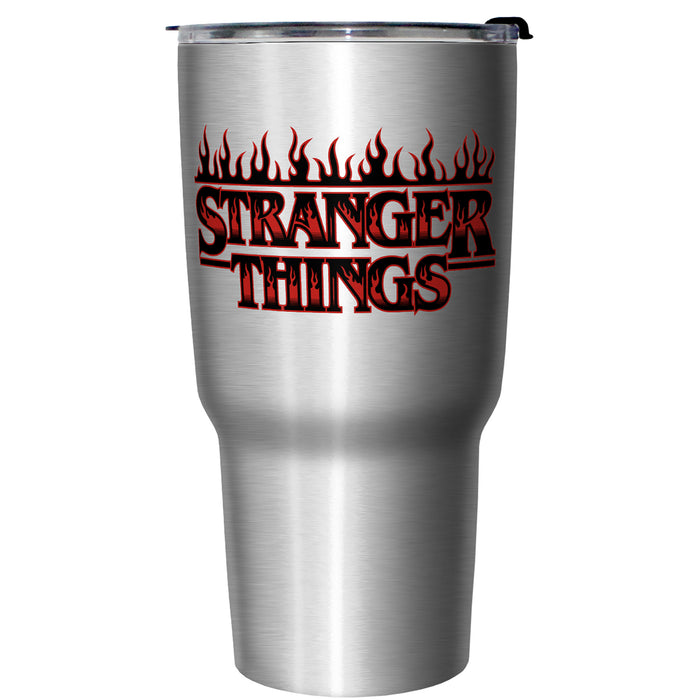 fifth sun Stranger Things Fiery Logo Stainless Steel Tumbler With Lid