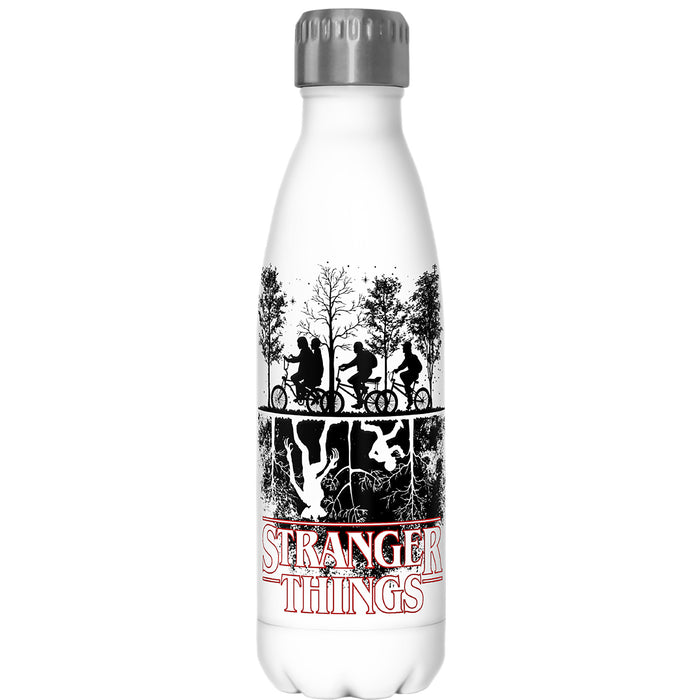 Fifth Sun Stranger Things Upside Down Silhouettes Stainless Steel Water Bottle