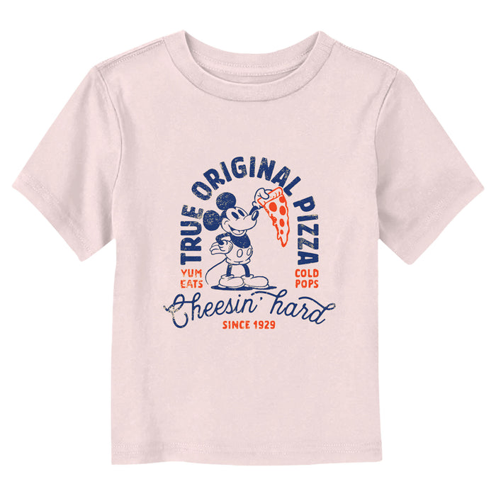 fifth sun Toddler's Mickey & Friends Retro True Original Pizza T-Shirt