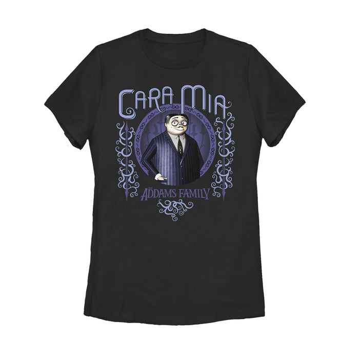 fifth sun Women's Addams Family Gomez Cara Mia Portrait T-Shirt