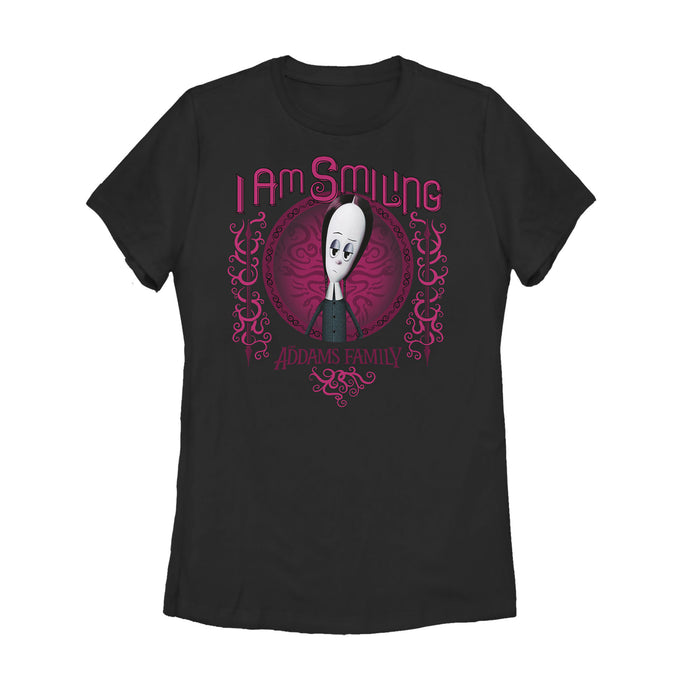 fifth sun Women's Addams Family Wednesday I Am Smiling T-Shirt