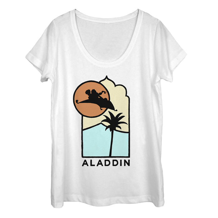 fifth sun Women's Aladdin Block Carpet Ride Scoop Neck
