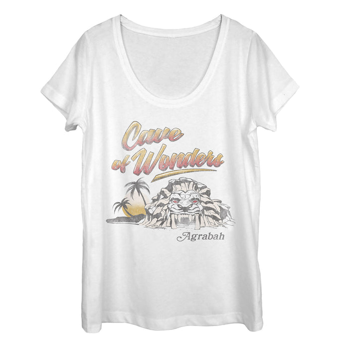 Fifth Sun Women's Aladdin Cave Of Wonder Postcard Scoop Neck