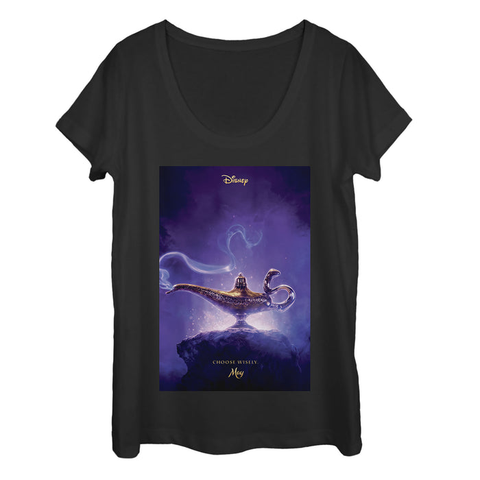fifth sun Women's Aladdin Choose Wisely Movie Poster Scoop Neck