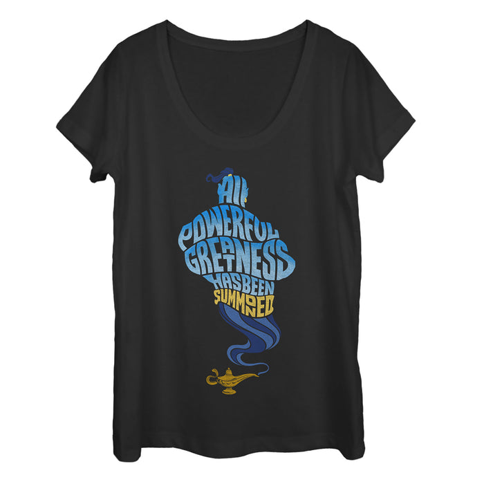 fifth sun Women's Aladdin Genie Greatness Summoned Scoop Neck
