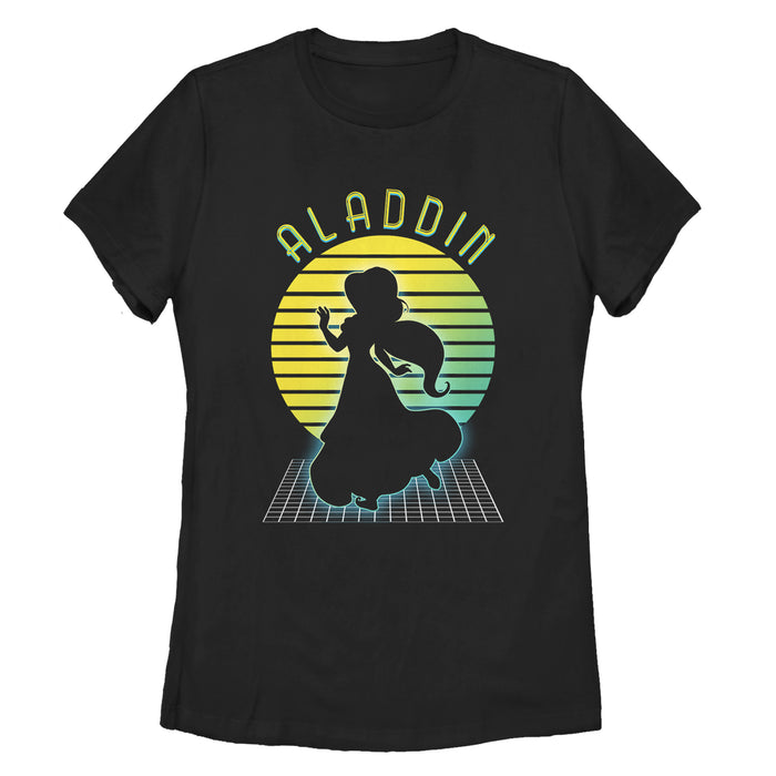 fifth sun Women's Aladdin Retro Jasmine Grid T-Shirt
