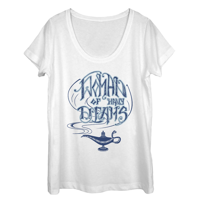 Fifth Sun Women's Aladdin Woman Of Many Dreams Lamp Scoop Neck