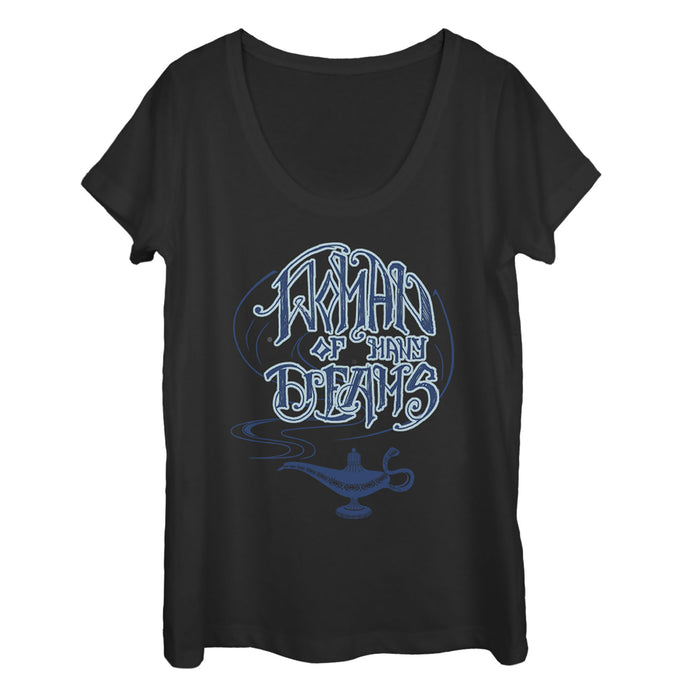 Fifth Sun Women's Aladdin Woman Of Many Dreams Lamp Scoop Neck